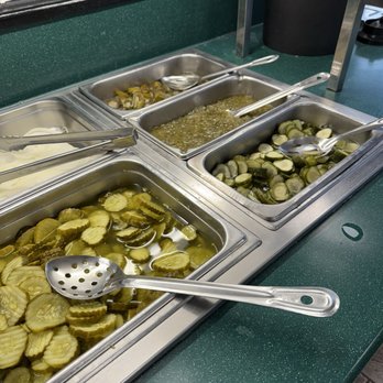 The Lantern - Complimentary pickle bar--two types of pickle chips, relish, jalapeños, and sliced raw onion. - New American Near Me - Wanaque, New Jersey