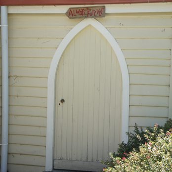 Leaning Church Vineyard - Church door - Wineries Near Me - Lalla, TAS