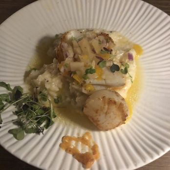 LM Social - Risotto topped with sea bass - Bars Near Me - Syracuse, New York