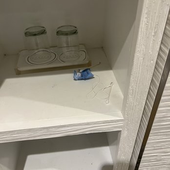 Huntley - Since there's no trash can in the bathroom, these little cubbies work great for throwing away your floss and q-tips. - Hotels Near Me - Santa Monica, California Huntley - Since there's no trash can in the bathroom, these little cubbies work great for throwing away your floss and q-tips. - Hotels Near Me - Santa Monica, California