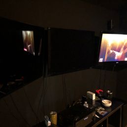 Three TV set up but the security cameras were the primary reason for the call