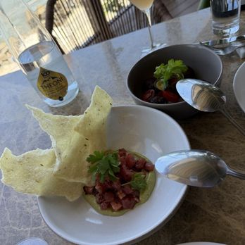 Trata On The River - Tuna tartar and meatballs - Salad Near Me - Piermont, New York