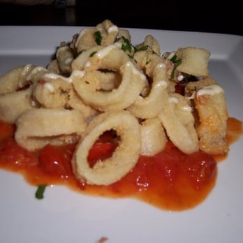 Bistro 5 - Calamari - Semolina-coated fried squid with sweet and spicy tomato chutney (3/09 RW) - Italian Near Me - Medford, Massachusetts
