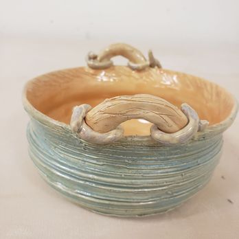 Posh Clay - Bowl with interesting handles - Paint-Your-Own Pottery Near Me - Metairie, Louisiana Posh Clay - Bowl with interesting handles - Paint-Your-Own Pottery Near Me - Metairie, Louisiana
