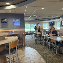 A partial view of their dining space. A partial view of their dining space.
