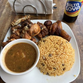 El Coquito - Chicharrón de pollo, yellow rice, beans, maduros, & Malta drink - Caribbean Near Me - Buffalo, New York El Coquito - Chicharrón de pollo, yellow rice, beans, maduros, & Malta drink - Caribbean Near Me - Buffalo, New York