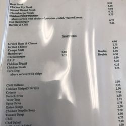Campo Cafe - Menu pg 1