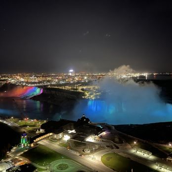 Niagara Falls Marriott Fallsview Hotel & Spa - Room view at night. - Hotels Near Me - Niagara Falls, Ontario Niagara Falls Marriott Fallsview Hotel & Spa - Room view at night. - Hotels Near Me - Niagara Falls, Ontario
