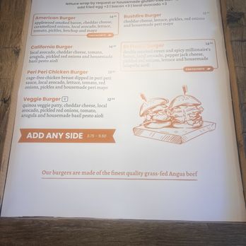 Bushfire Kitchen - Temecula - Menu 6 - Gluten-Free Near Me - Temecula, California