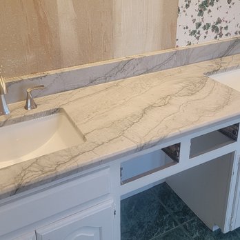 De Leon Granite Countertops - Exquisite design, amazingly beautiful Infinity White Quartzite. - Countertop Installation Near Me De Leon Granite Countertops - Exquisite design, amazingly beautiful Infinity White Quartzite. - Countertop Installation Near Me