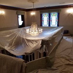 Swatch Me Paint - Repaired water damage on a elegant two story foyer.