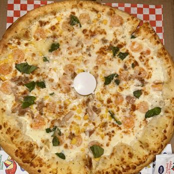 Bruno's Pizza & Grill - Clam, basil, shrimp, corn, garlic - Pizza Near Me - San Francisco, California Bruno's Pizza & Grill - Clam, basil, shrimp, corn, garlic - Pizza Near Me - San Francisco, California