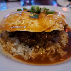 Almond Tree Lounge - Loco Moco is available on the Breakfast Menu.