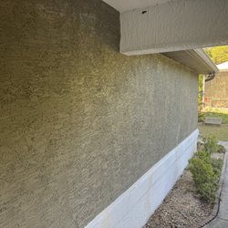 Ricketts stucco "LLC" - Finished stucco repair that matches the existing texture perfectly!