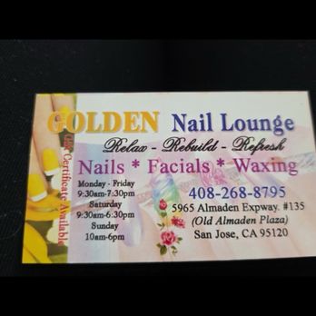 Golden Nail Lounge - This is their card - Skin Care Near Me - San Jose, California Golden Nail Lounge - This is their card - Skin Care Near Me - San Jose, California