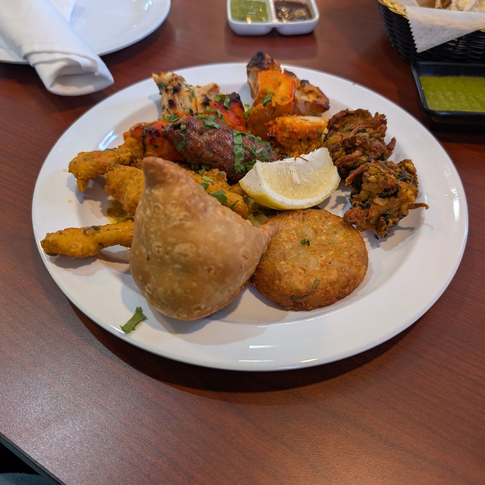 Peppers Restaurant - Chef's selection platter - Indian Near Me - Jamestown, North Carolina Peppers Restaurant - Chef's selection platter - Indian Near Me - Jamestown, North Carolina