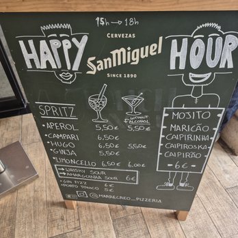 M'Arrecreo - the happy hour sign that grabbed my attention in the first place - Pizza Near Me - Lisbon, 11