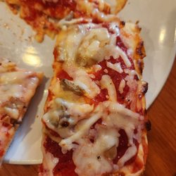 Revello's Pizza - Red Pizza, single cut, mushroom topping