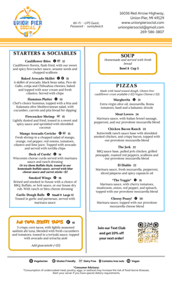 Menu photo 4 Union Pier Social Union Pier, MI