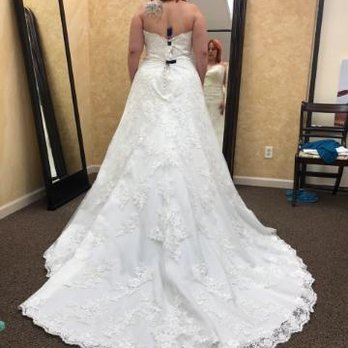 Diamond Bridal Gallery - Back of the lovely A-line - Bridal Near Me - Citrus Heights, California
