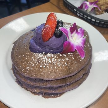 Guieb Cafe - Ube Mascarpone Pancakes - New American Near Me - Honolulu, Hawaii Guieb Cafe - Ube Mascarpone Pancakes - New American Near Me - Honolulu, Hawaii
