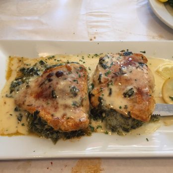Maria's Mediterranean - Chicken stuffed with feta and spinach - Seafood Near Me - Bayside, New York Maria's Mediterranean - Chicken stuffed with feta and spinach - Seafood Near Me - Bayside, New York