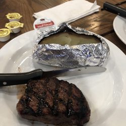 Silver Spike Bar & Grill - 8 oz. sirloin with baked potato