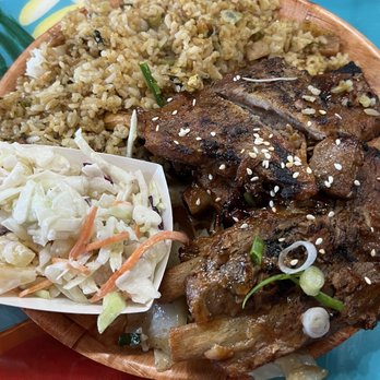 Aloha To Go - Aloha Ribs with 2 scoops of fried rice ($1.50 extra) and coleslaw. - Hawaiian Near Me - Palm Harbor, Florida Aloha To Go - Aloha Ribs with 2 scoops of fried rice ($1.50 extra) and coleslaw. - Hawaiian Near Me - Palm Harbor, Florida