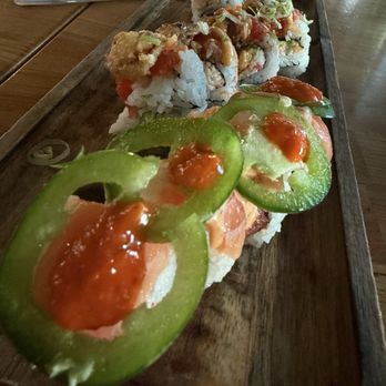 Aikan Sushi - Death Valley Roll (6-8 Pcs) Ultimate Salmon Roll (6-8 Pcs) - Izakaya Near Me - Northridge, California Aikan Sushi - Death Valley Roll (6-8 Pcs) Ultimate Salmon Roll (6-8 Pcs) - Izakaya Near Me - Northridge, California