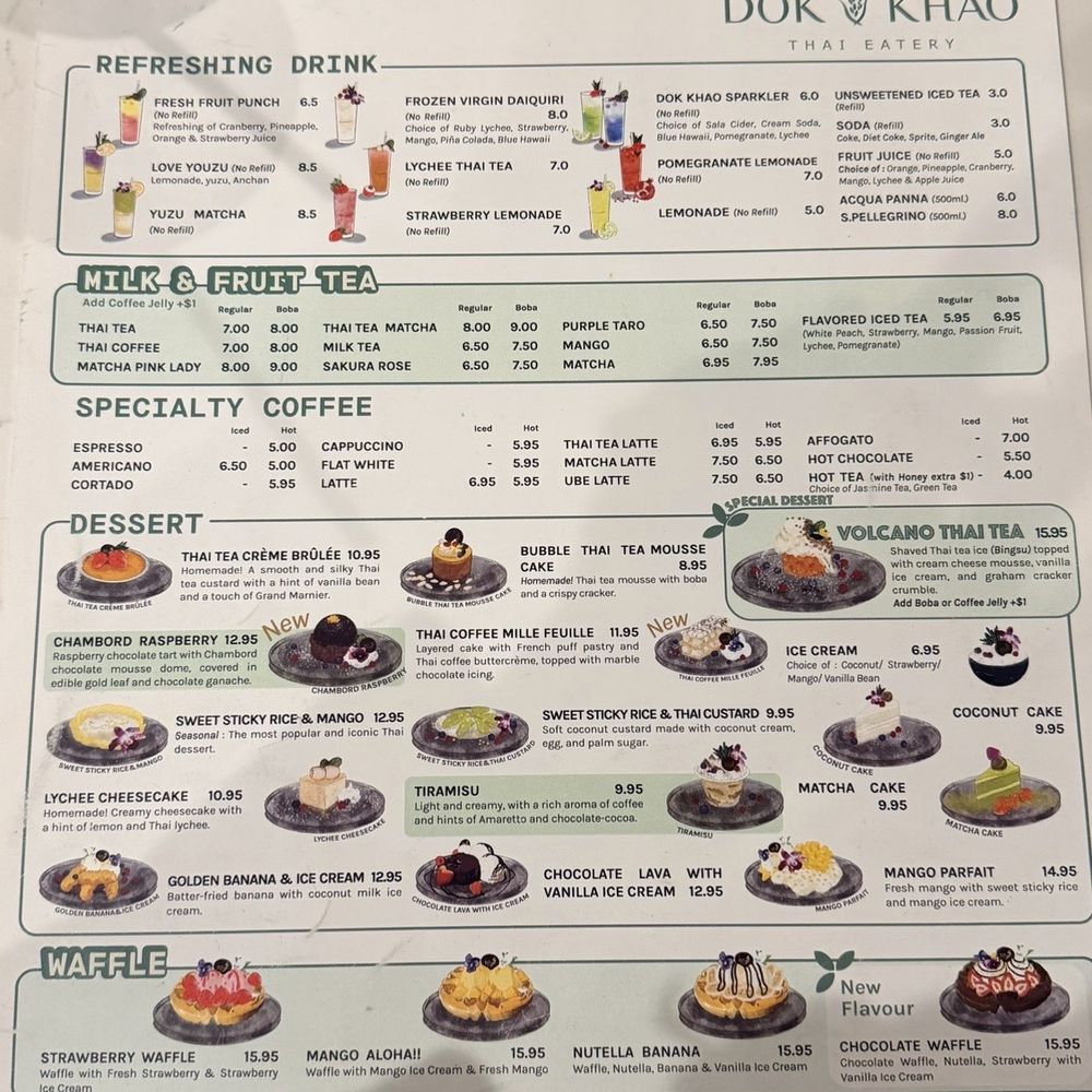 Dok Khao Thai Eatery - Dessert menu - Thai Near Me - Columbia, Maryland