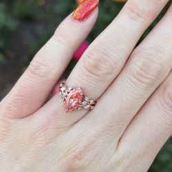 Alex Jewelry Treasured - Peach diamond engagement ring