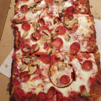 Milano's Pizza - Pepperoni Mushroom Sicilian Pizza - Pizza Near Me - Allison Park, Pennsylvania Milano's Pizza - Pepperoni Mushroom Sicilian Pizza - Pizza Near Me - Allison Park, Pennsylvania