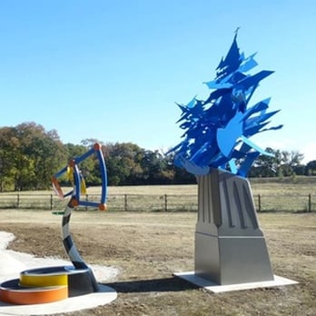 LE Creative Studio - Installation at Bear Creek Park, Keller, TX - Photo from LE Creative website. - Graphic Design Near Me