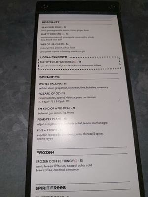 Menu photo 3 SPIN Washington DC Washington, DC, DC