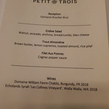 Petit Trois - Menu of Bonvoy Moments dinner - French Near Me - Sherman Oaks, California Petit Trois - Menu of Bonvoy Moments dinner - French Near Me - Sherman Oaks, California