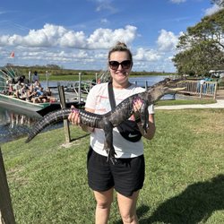 Wild Willy's Airboat Tours - Holding sweet cricket