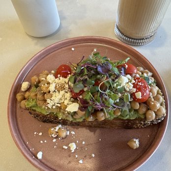 Flora Cafe - Mediterranean Avocado Toast - Cafes Near Me - Bonita, California