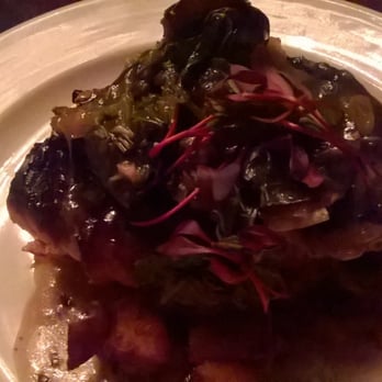 The York - Dining Week Cider Brined Pork Chop with Sweet Potato Hash and Collards - New American Near Me - Syracuse, New York The York - Dining Week Cider Brined Pork Chop with Sweet Potato Hash and Collards - New American Near Me - Syracuse, New York
