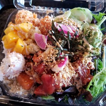 Ocean Poke - Large bowl with four scoops, all toppings were included - Poke Near Me - Murrieta, California Ocean Poke - Large bowl with four scoops, all toppings were included - Poke Near Me - Murrieta, California