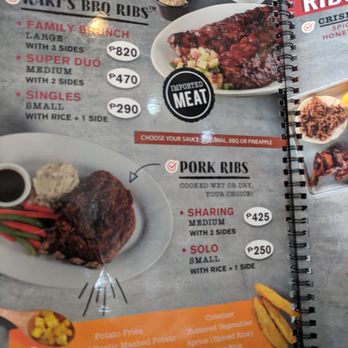 RUB - Menu #1 - American Near Me - Pasig, NCR RUB - Menu #1 - American Near Me - Pasig, NCR