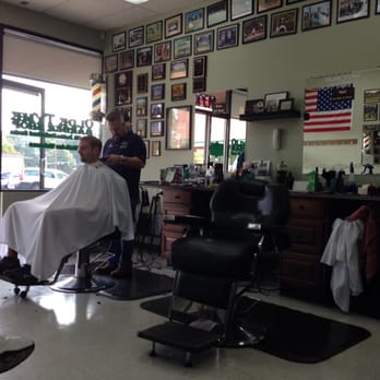 Olde Tyme Barber Shop - Owner, Brian, hard at work! - Barbers Near Me - Severna Park, Maryland