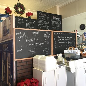 City Crepes - a blackboard menu on the wall - Creperies Near Me - Jackson, Michigan