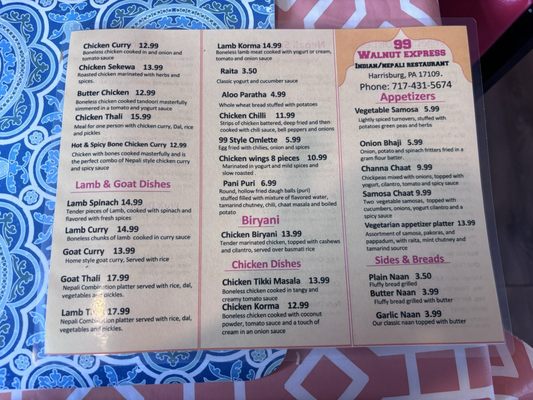 Menu photo 2 99 Walnut Express Harrisburg, PA