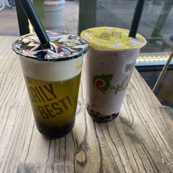 Boba and Brew Tea House - Kiwi guava boba with sea salt cheese foam and taro boba - Bubble Tea Near Me - Chandler, Arizona Boba and Brew Tea House - Kiwi guava boba with sea salt cheese foam and taro boba - Bubble Tea Near Me - Chandler, Arizona