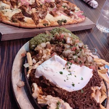 Barleymash - Chicken pesto flatbread, San Diego fries - Sports Bars Near Me - San Diego, California