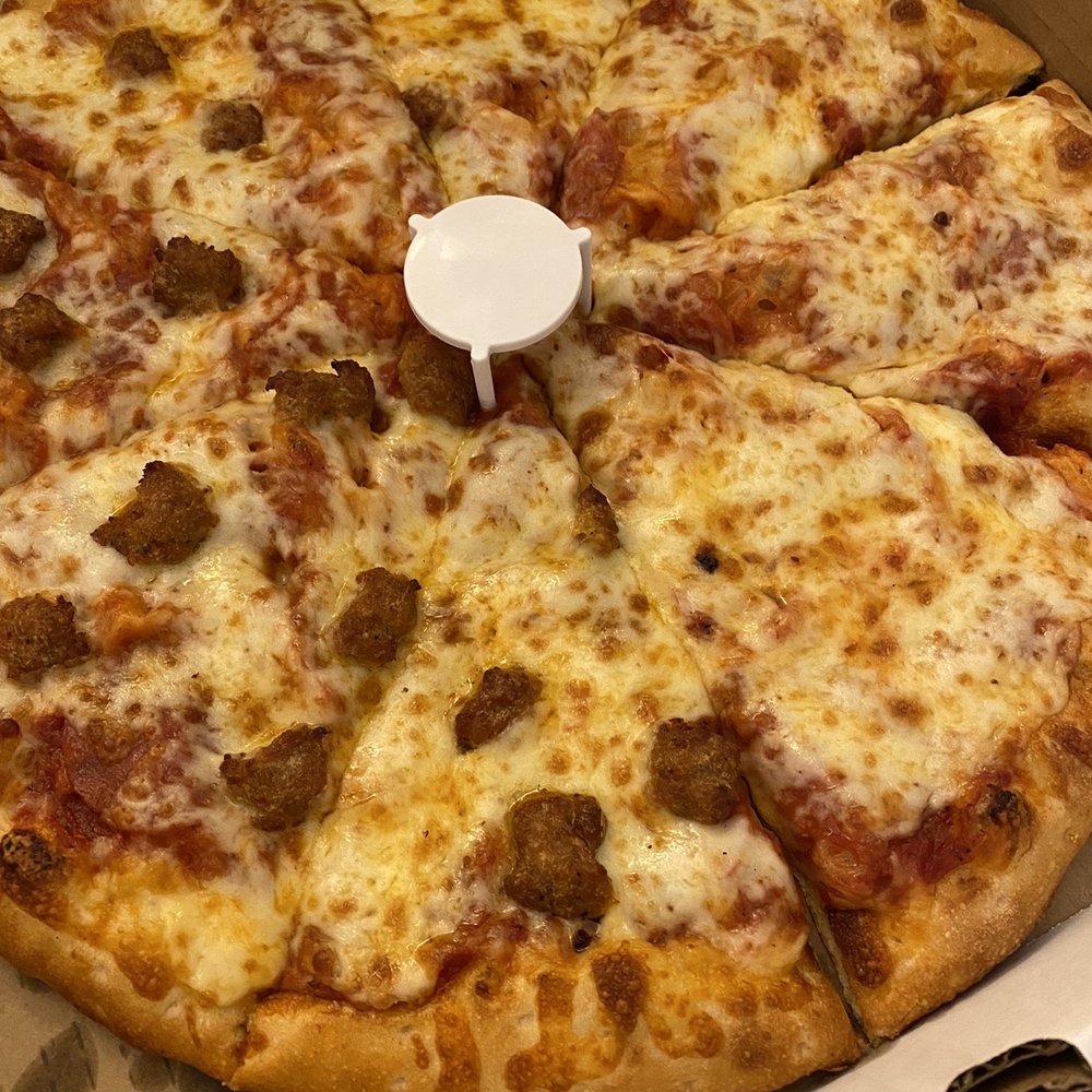 Durango Pizza - Large pepperoni (under the cheese) & half sausage - Pizza Near Me - Durango, Colorado