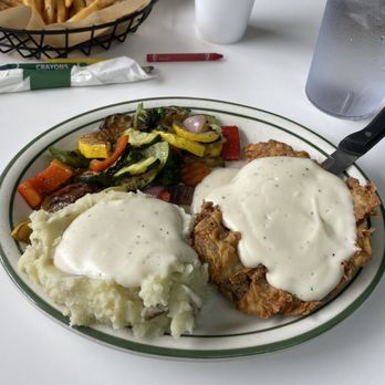 The Green Frog - "Small" chicken fried steak. - Chicken Shop Near Me - Jacksboro, Texas