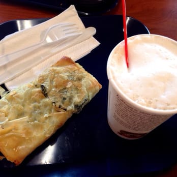 Manos Bakery Cafe - Having a Greek Breakfast.. Spanakopita and Cappuccino - Bakeries Near Me - Clearwater, Florida Manos Bakery Cafe - Having a Greek Breakfast.. Spanakopita and Cappuccino - Bakeries Near Me - Clearwater, Florida