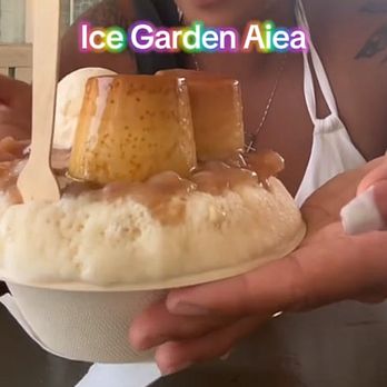 Ice Garden - #7 with taro and ice cream extra custard - Desserts Near Me - Aiea, Hawaii Ice Garden - #7 with taro and ice cream extra custard - Desserts Near Me - Aiea, Hawaii