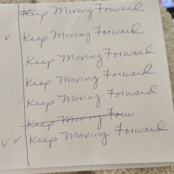 Classic Tattoo - My mom's handwritten "Keep Moving Forward" - Tattoo Near Me - Fullerton, California Classic Tattoo - My mom's handwritten "Keep Moving Forward" - Tattoo Near Me - Fullerton, California